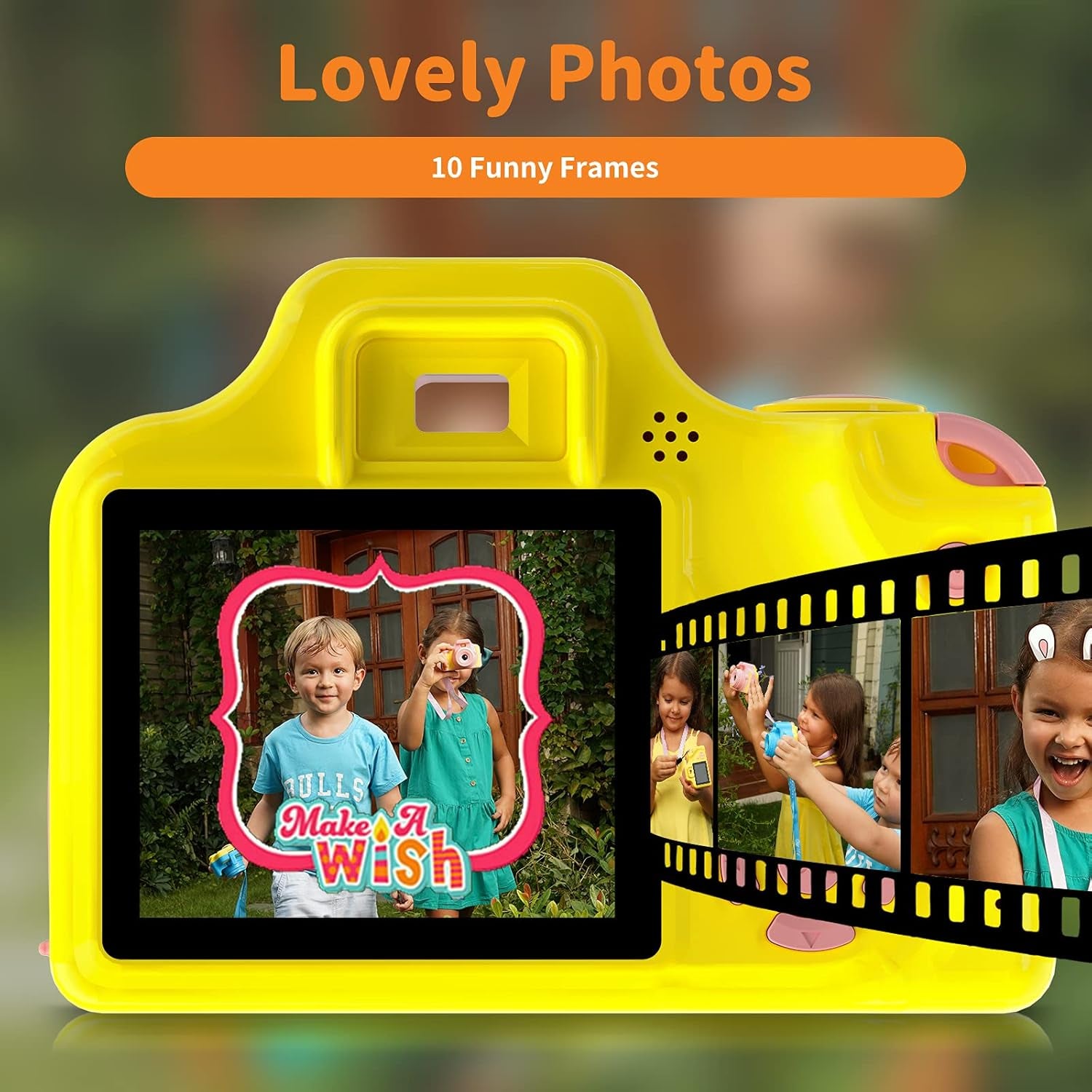 Kids Camera for Age 3-12, 1080P HD Digital Video Toddler Camera with MP3 Music Player, Christmas Birthday Gifts for Girls/Boys Age 3 4 5 6 7 8 with 8Gb SD Card-Pink