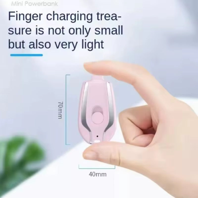 1500Mah Mini Keychain Power Bank Emergency Portable Charger Compatibility for Iphone Samsung Xiaomi Small Size Powerbank